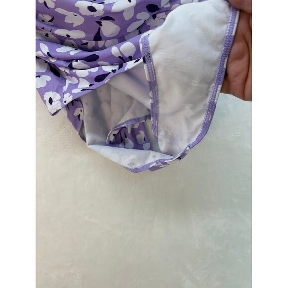 Emory Rose Women's Plus Size 3X One Piece Swim Suit Lavender Floral - Picture 2 of 6